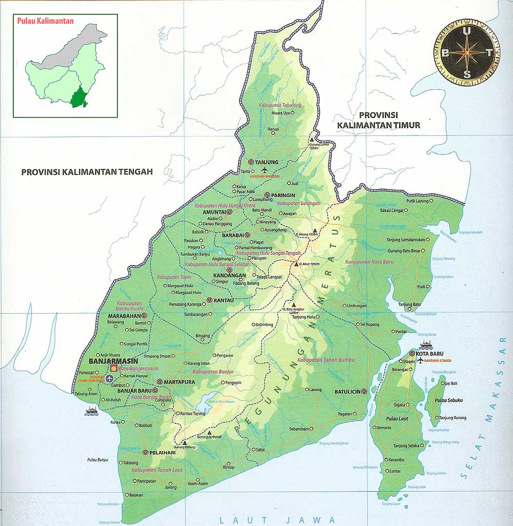 Peta Provinsi Kalimantan Selatan