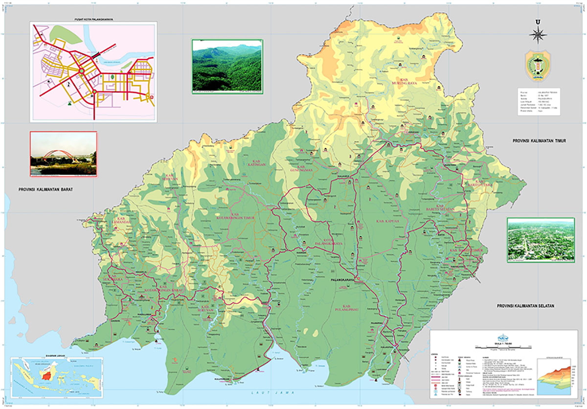 Gambar Peta Provinsi Kalimantan Tengah