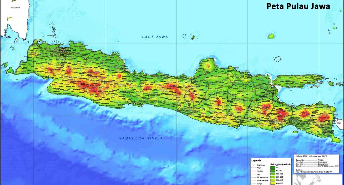 peta pulau jawa indonesia