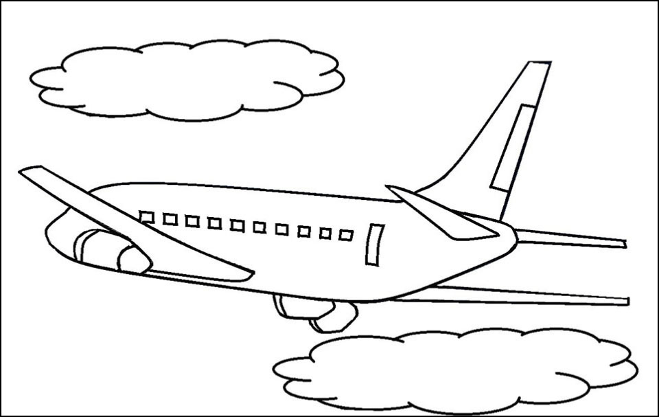 gambar sketsa pesawat udara