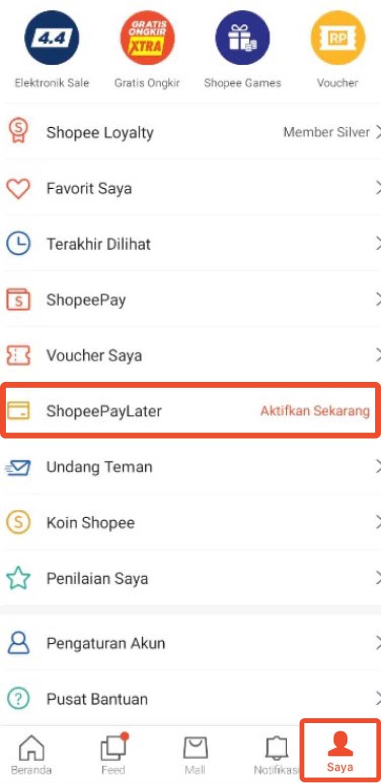 Cara Mengaktifkan Shopee PayLater