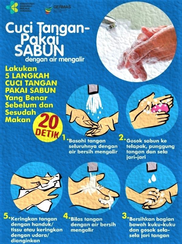 Poster Cuci  Tangan  Pakai Sabun 20 Contoh Desain Yang 